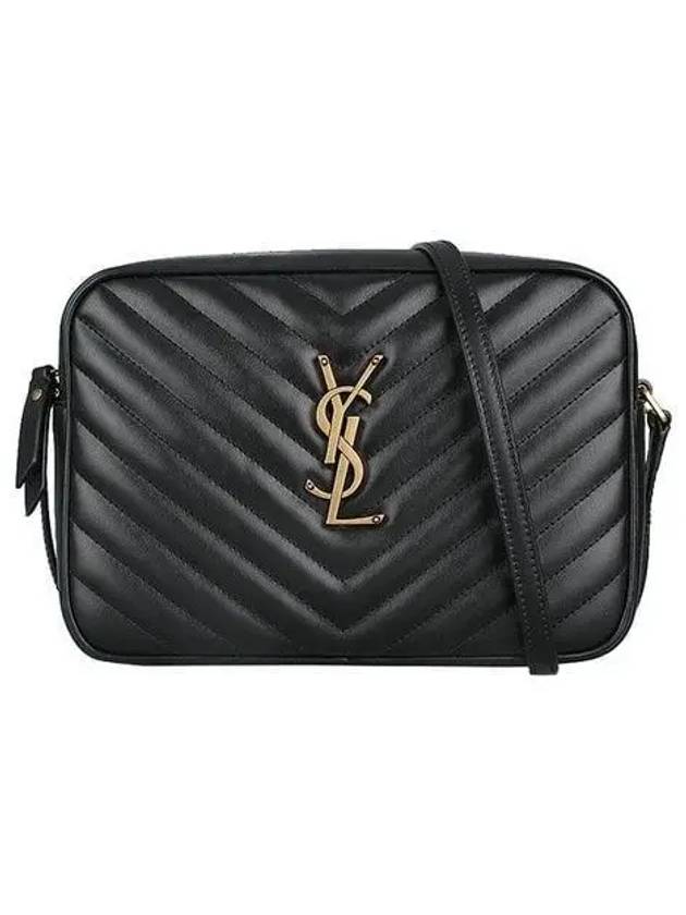 YSL Saint Laurent Saint Laurent Trending Lou Quilting Cross Bag Black Logo Travel Bag