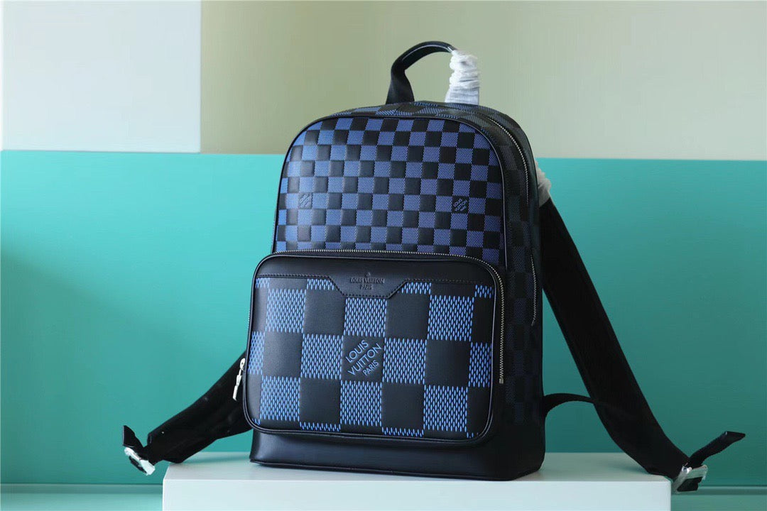 Top Quality Campus Backpack Damier Infini 3D Black Blue