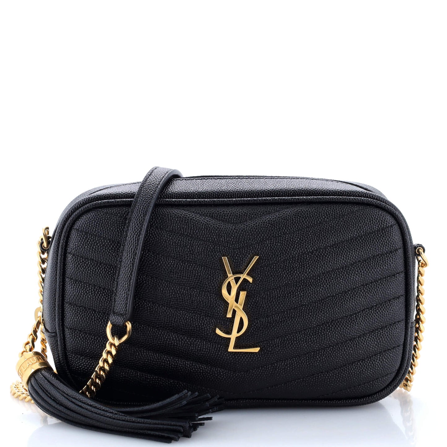 YSL Saint Laurent Saint Laurent Trending Lou Camera Bag Chevron Leather Matelasse Crossbody Bag Leather Mini