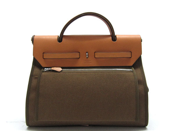 Hermes Luxury Herbag Way Canvas Travel Bag