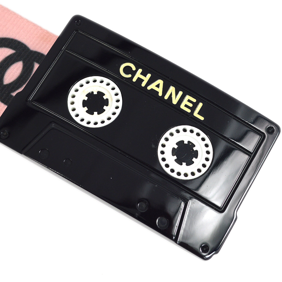 Chanel Cassette Tape Belt Pink 04P #75/30 Small Good
