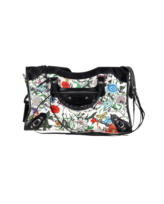 Gucci Luxury Balenciaga Trending The Hacker Project Floral Canvas White Travel Bag