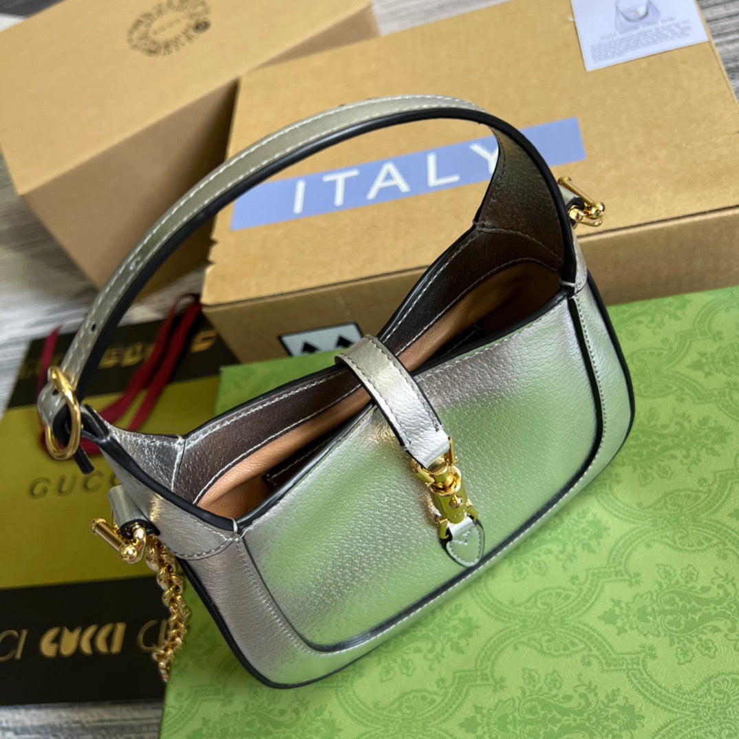 gg Jackie Lizard , ’s Black Mini Travel Bag