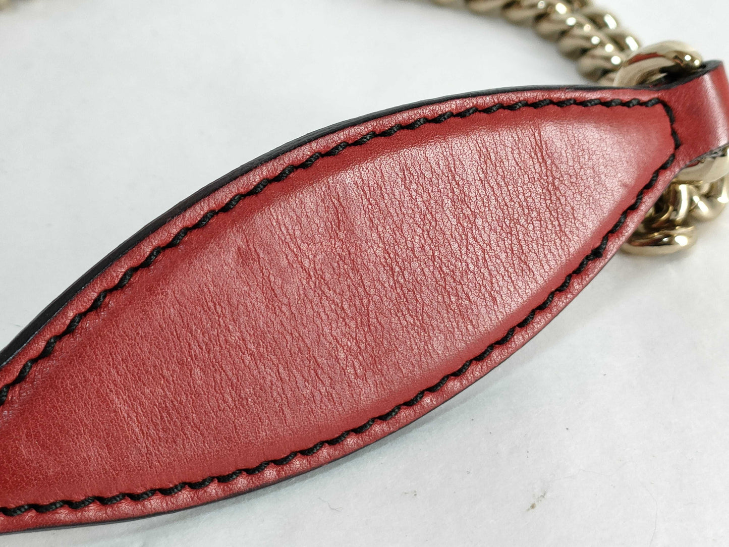 Gucci Emily Chain Flap Bag Leather Red Leather Shoulder Bag Bag