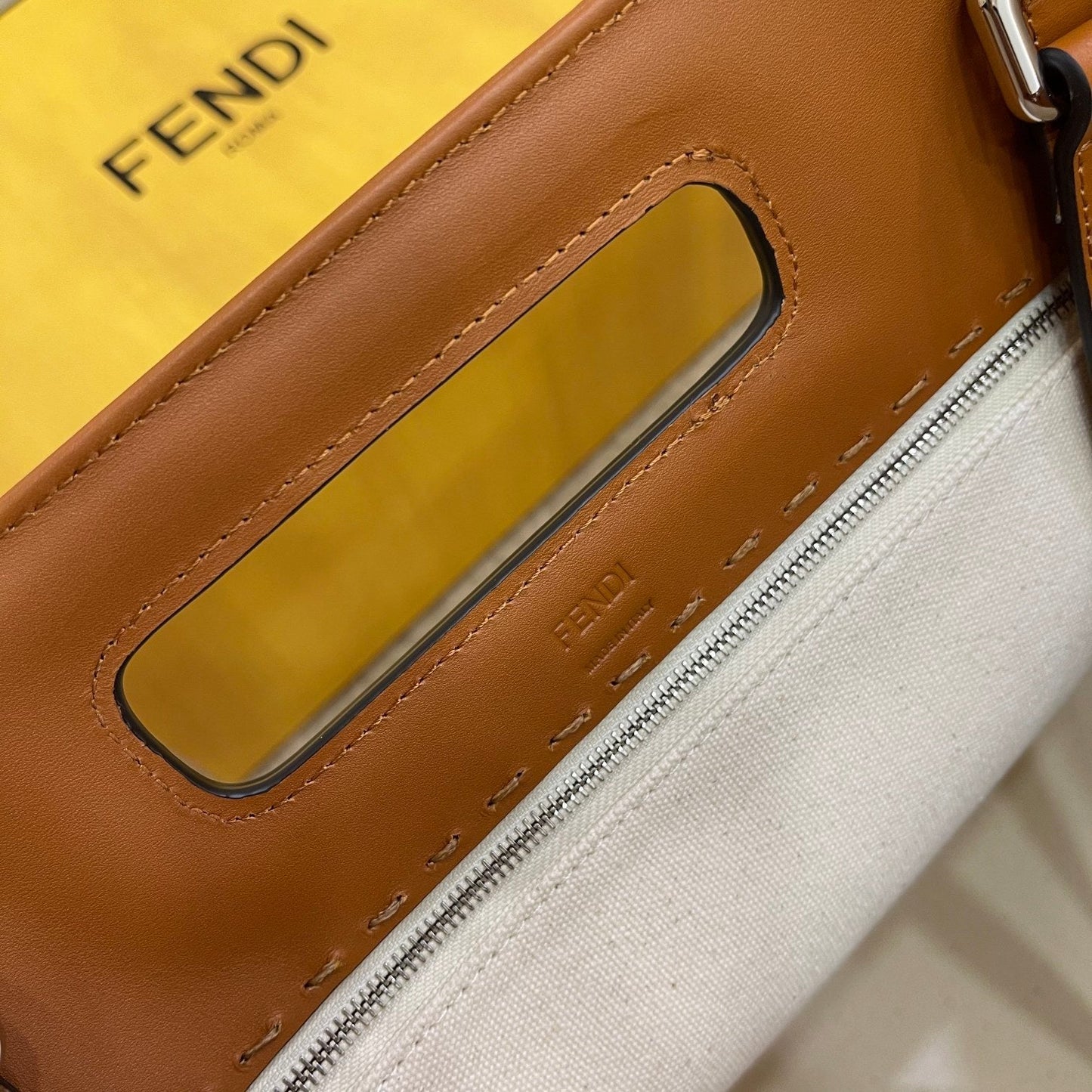 Fendi Top QualityTop Quality , ’s Canvas Brown Beige FF Tote Bag