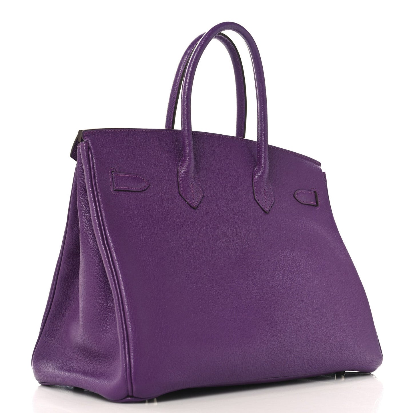 Hermes Chevre De Coromandel Birkin Violet Handbag Travel Bag