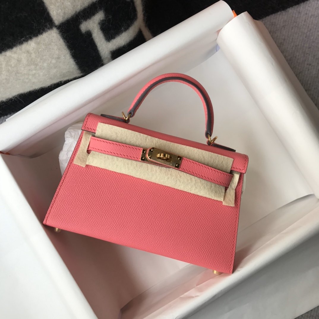 Top Quality Kelly Sellier Epsom Bag For Pink Mini Shoulder Bag
