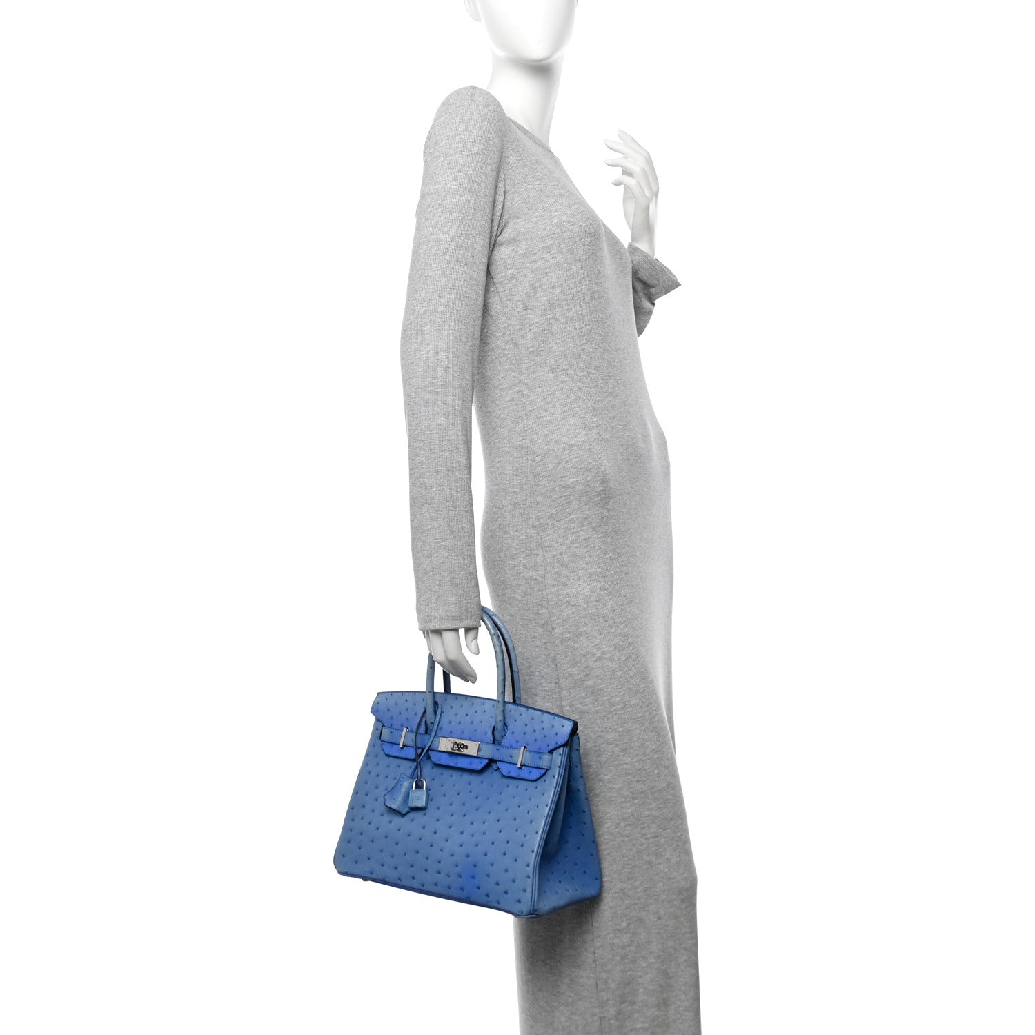 Hermes Ostrich Birkin Mykonos Handbag Travel Bag