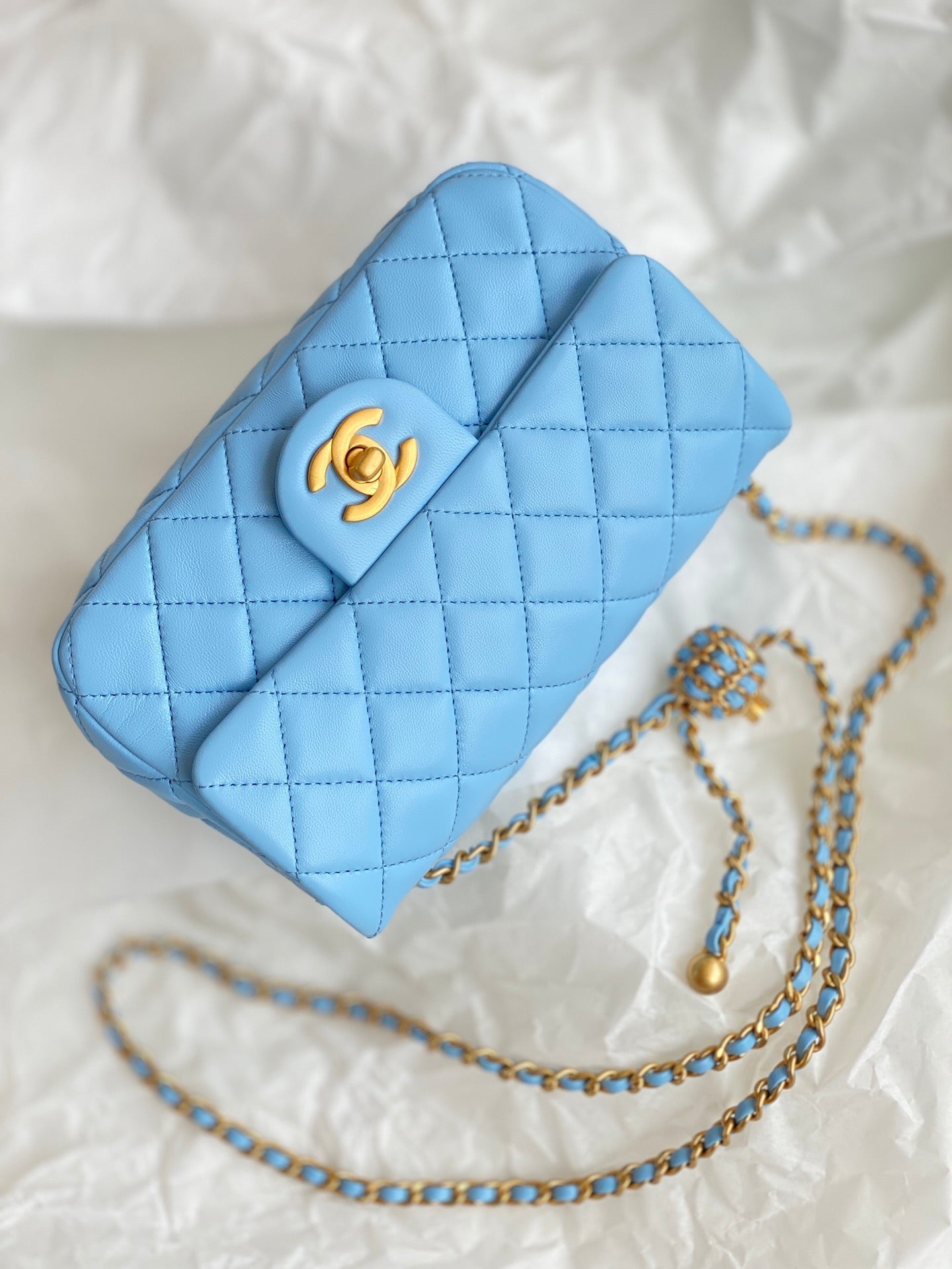 CHLMini , ’s 7.9in 20cm Blue Flap Mini Bag