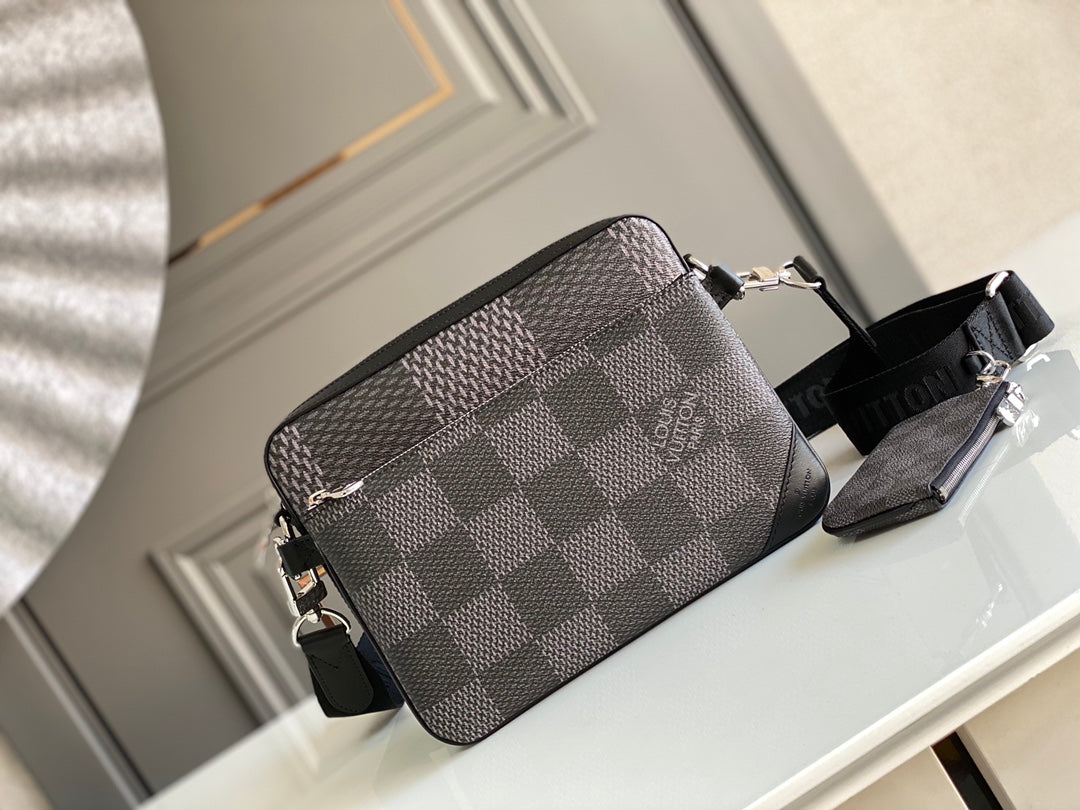 Top Quality Trio Messenger Damier Graphite For Black Crossbody Bag