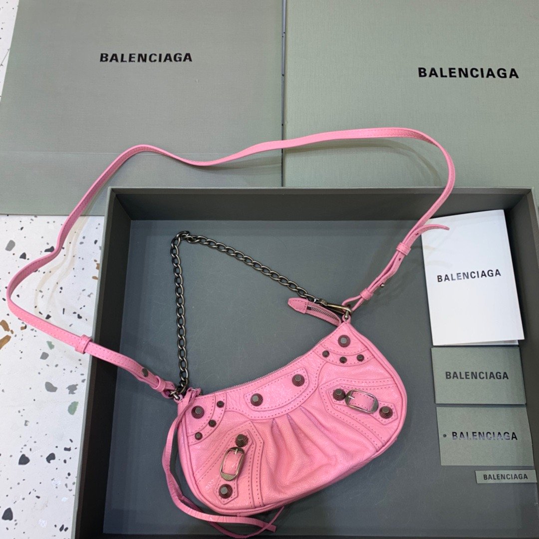 Balen Le Cagole Bag With Light For Pink Mini Travel Bag