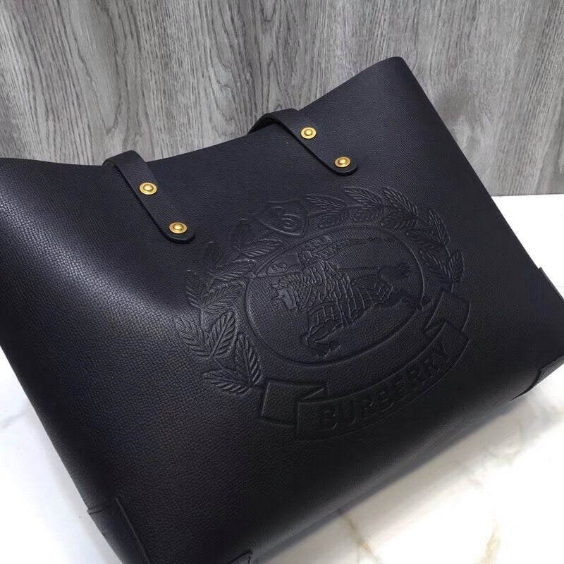 Top Quality Embossed Crest Tote For Women Black Small Tote Bag 138In35Cm 9197