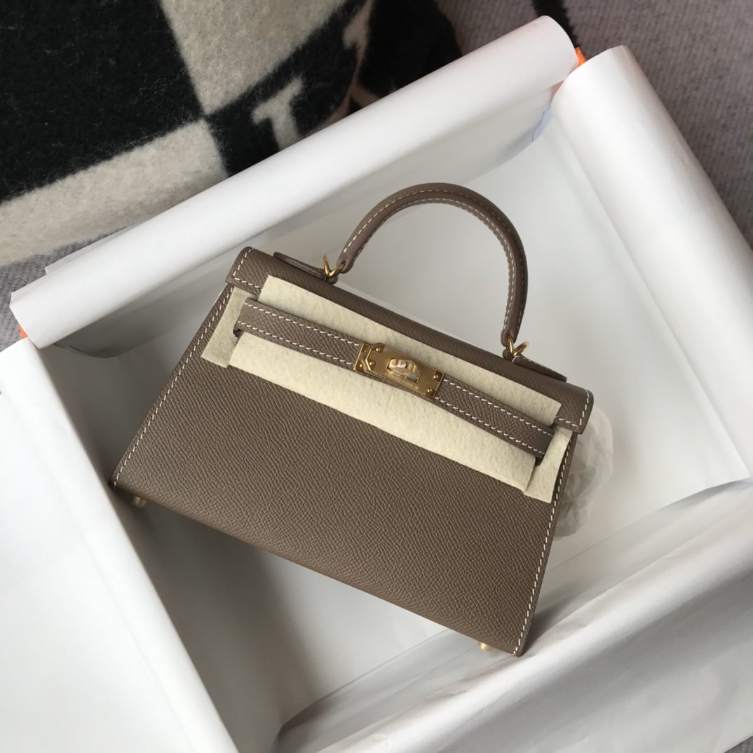 Top Quality Greige Togo With Toned Hardware Brown Gold Shoulder Bag
