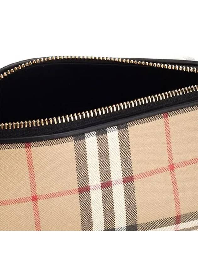 Burberry Luxury Check Barrel Cross Bag Archive Black Beige Travel Bag