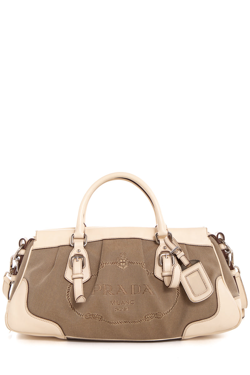 Prada Natural Handbag Travel Bag