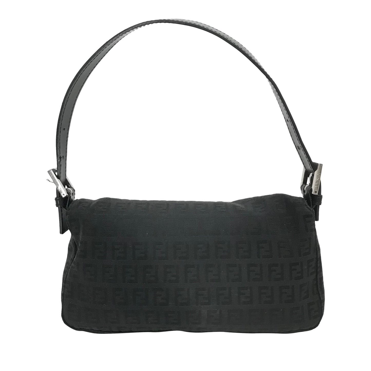 Fendi Trimmed Zucca Baguette Leather Travel Bag