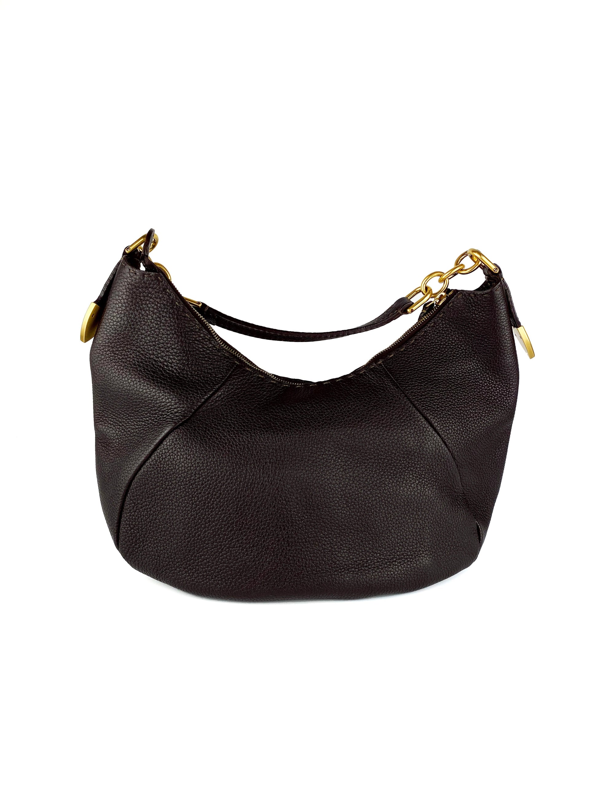 Fendi Handbag Roman Leather Brown