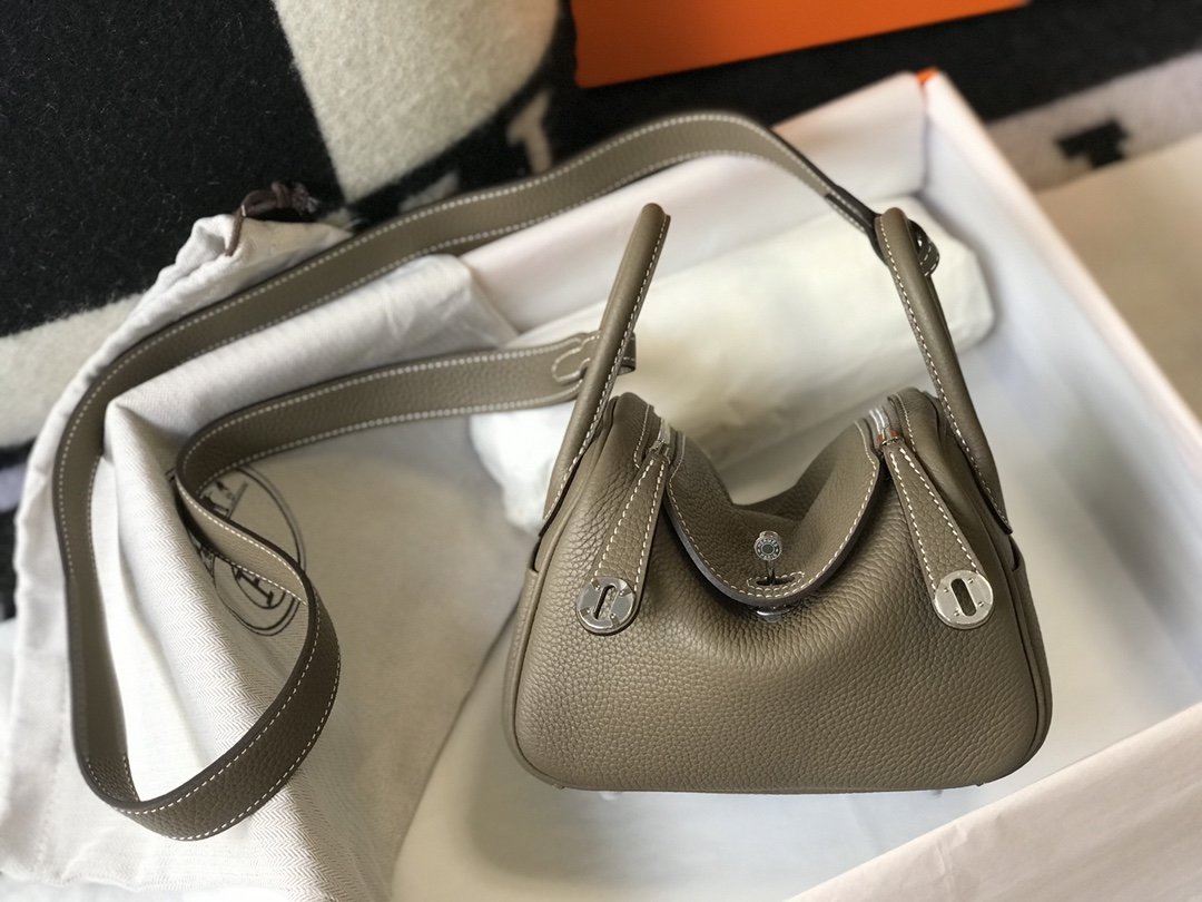 Top Quality Lindy Etoupe Togo Bag With Gold Mini Crossbody Bag