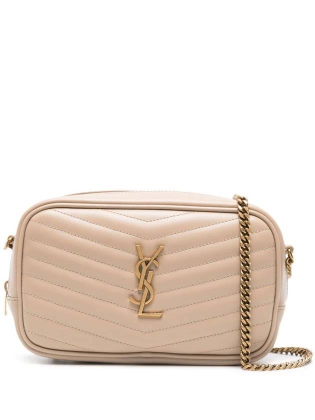 YSL Saint Laurent Luxury Trending Lou Cross Bag Leather Beige Small Travel Bag