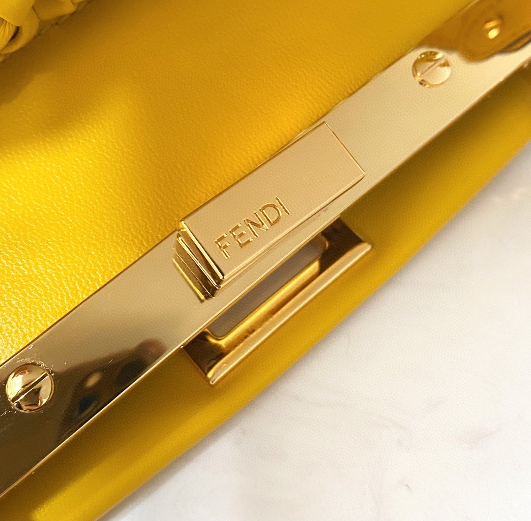 Yellow Braided Mini Travel Bag