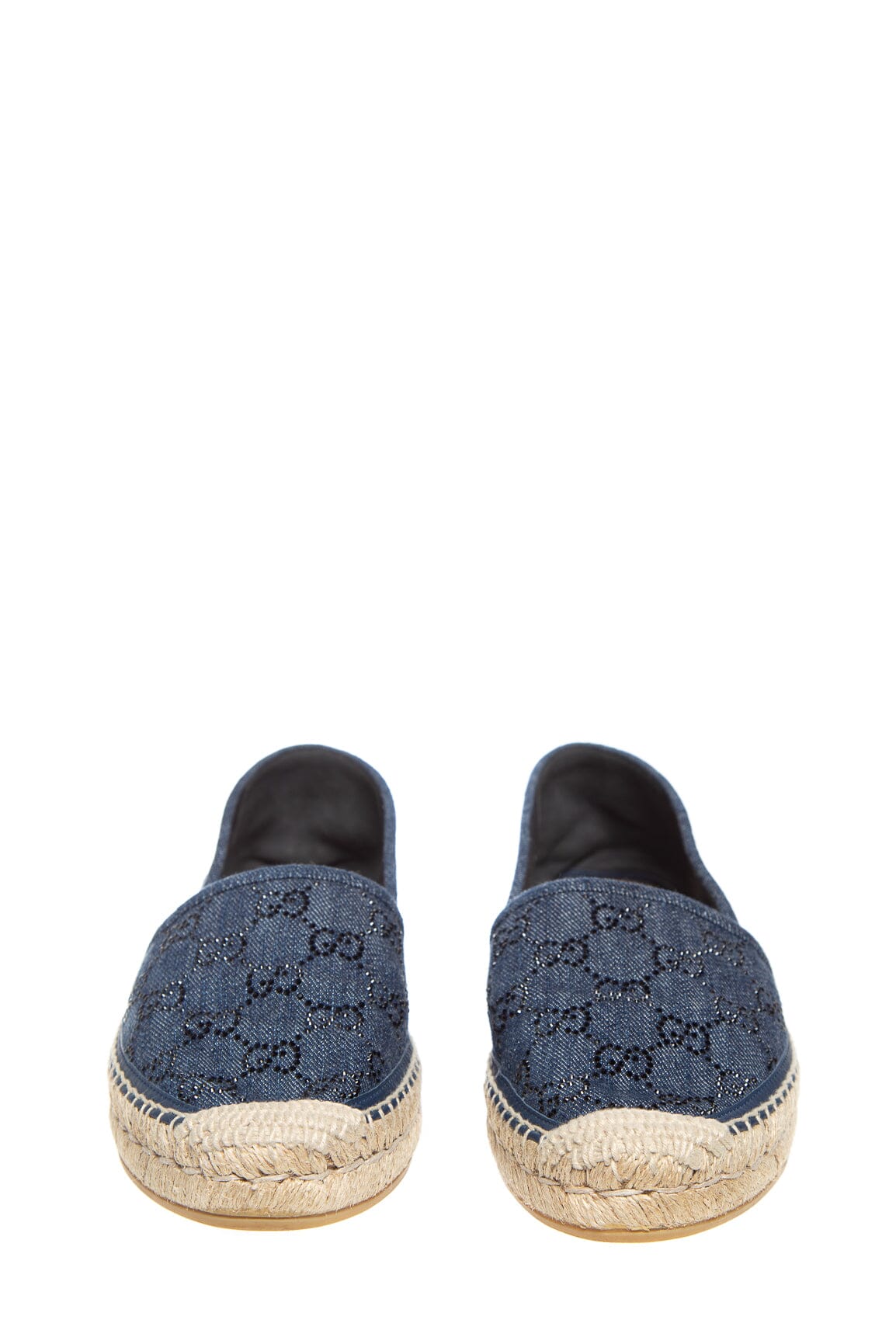Gucci Denim Crystal GG Espadrille SZ 39