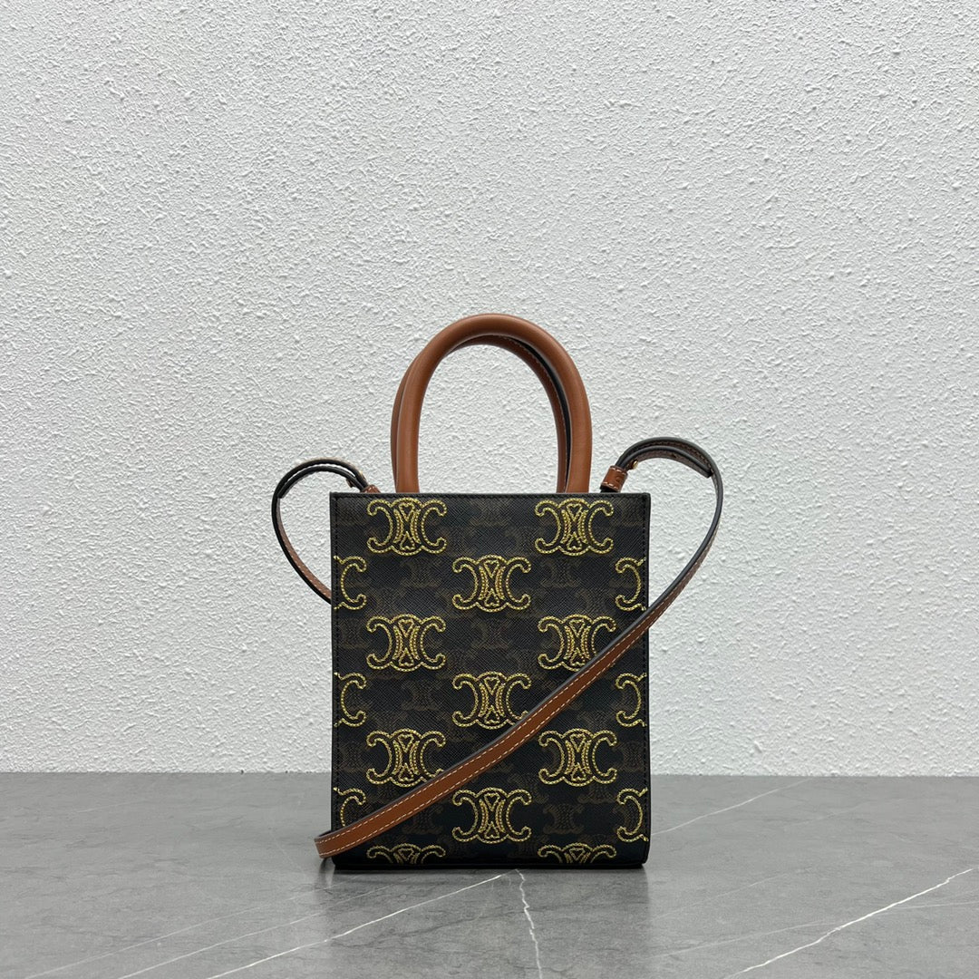 Top Quality Folco In Triomphe With Triomphe Canvas Brown Travel Bag