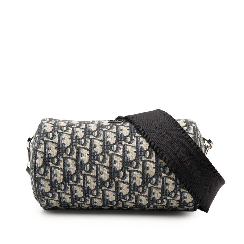 Dior Oblique Roller Shoulder Bag Leather Canvas