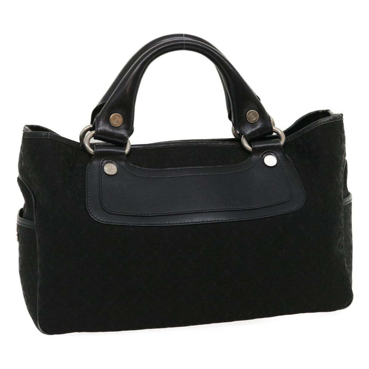 Luxury C Macadam Tote Bag Buggy Bag Canvas Black