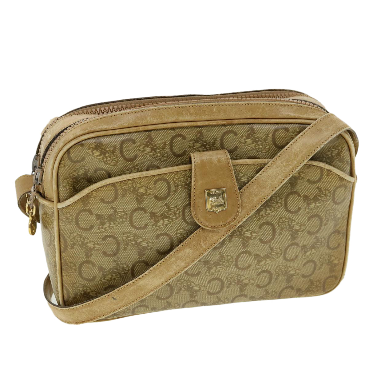 Luxury C Macadam Shoulder Bag Fm Canvas Beige