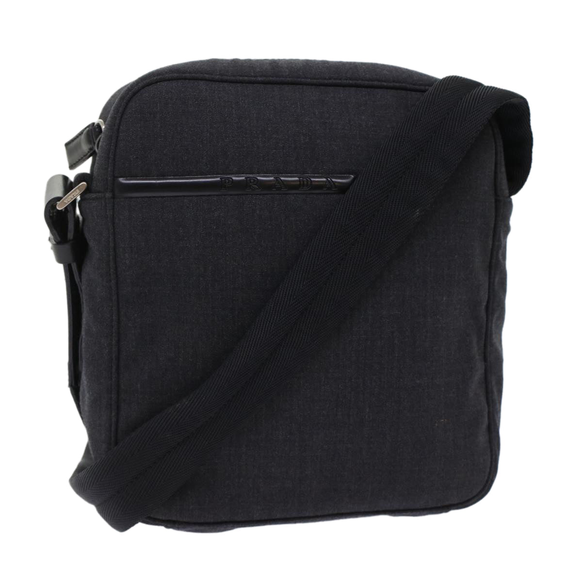 Prada Sports Shoulder Bag Auth Nylon Gray
