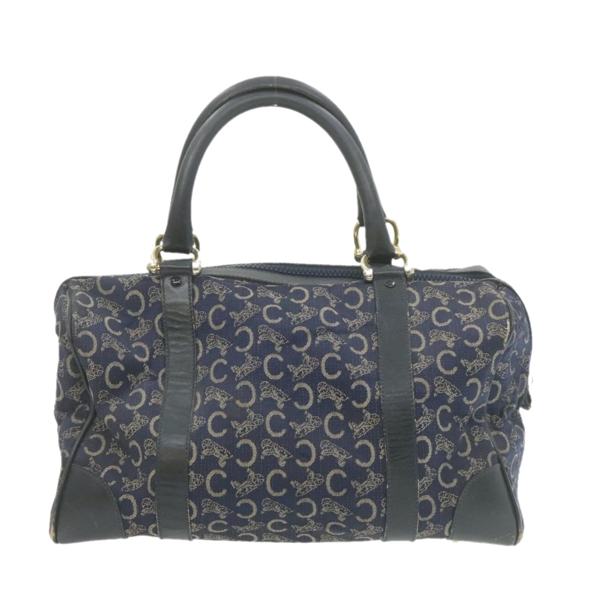 Luxury Horse Carriage C Macadam Hand Bag Canvas Blue Travel Bag
