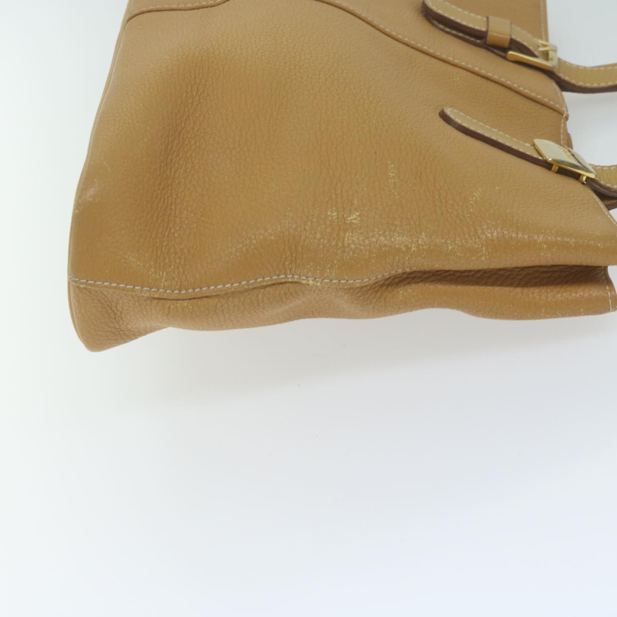 Burberry Luxury ss Tote Bag Auth Fm3177 Leather Beige