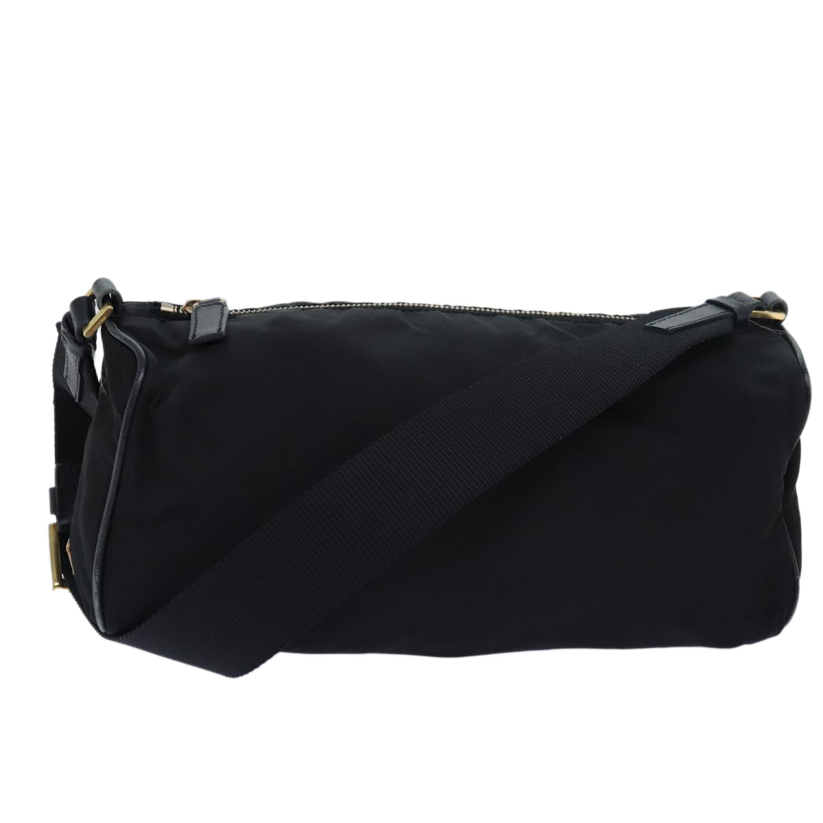 Prada Shoulder Bag Auth Nylon Black Black Auth Fm3514