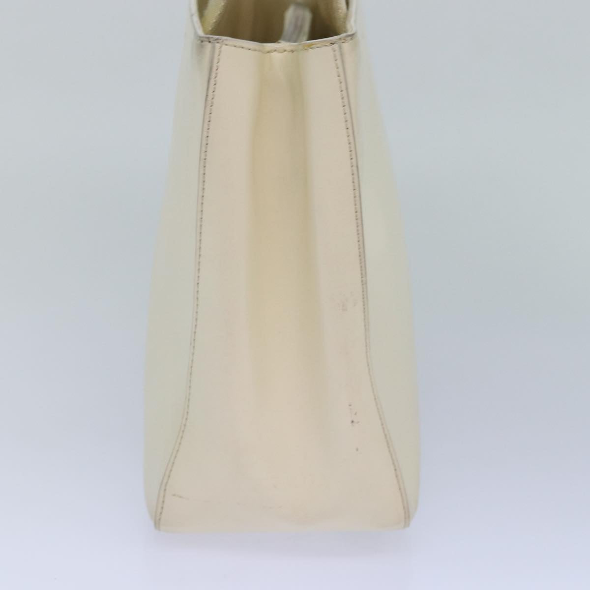 Prada Hand Bag Auth Leather Beige Travel Bag Beige Auth Fm3667