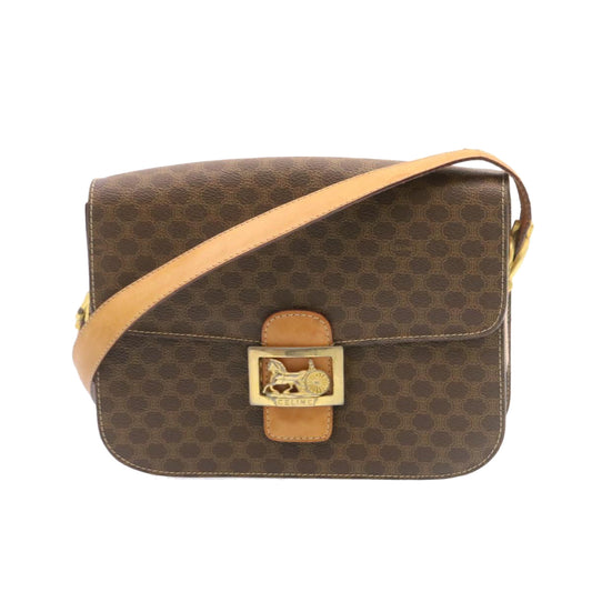 Luxury Horse Carriage Macadam Shoulder Bag Fm Canvas Brown