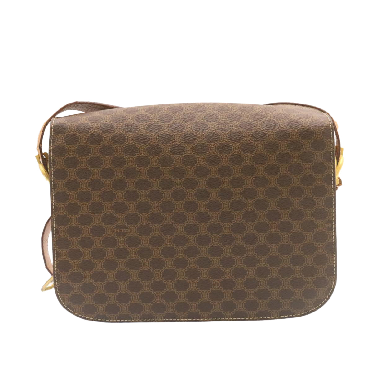 Luxury Horse Carriage Macadam Shoulder Bag Fm Canvas Brown