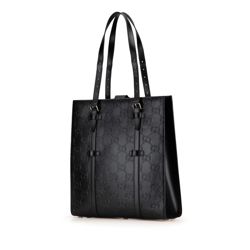 Gucci Embossed Tote Bag Leather