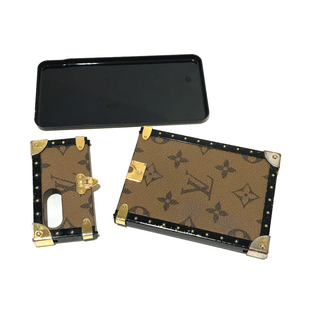 Louis Vuitton iPhone M64487 Reverse Plastic reverse Monogram Canvas Brown Handbag