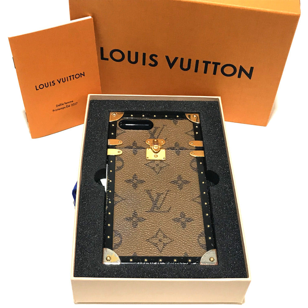 Louis Vuitton iPhone M64487 Reverse Plastic reverse Monogram Canvas Brown Handbag