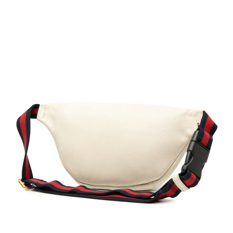 Gucci Shearling Line 2Way Waist Bag Leather Logo Travel Bag