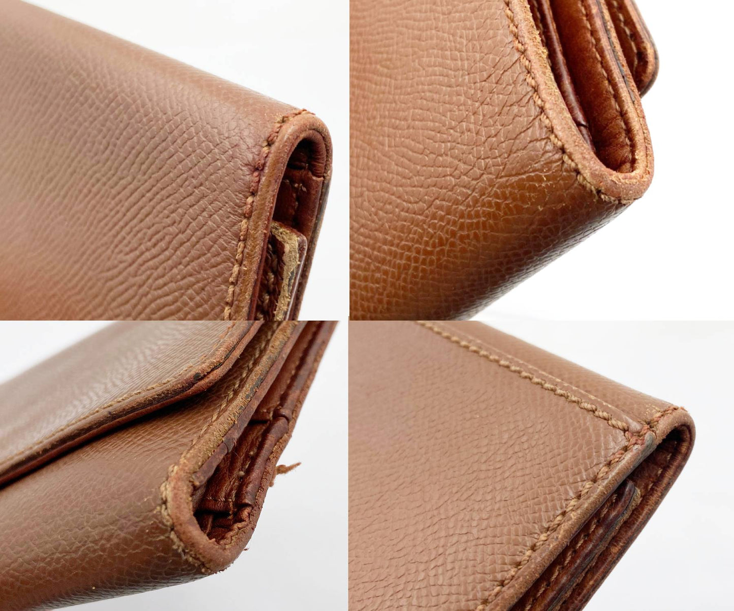 CHANEL   Brown Caviar Tri-Fold Wallet