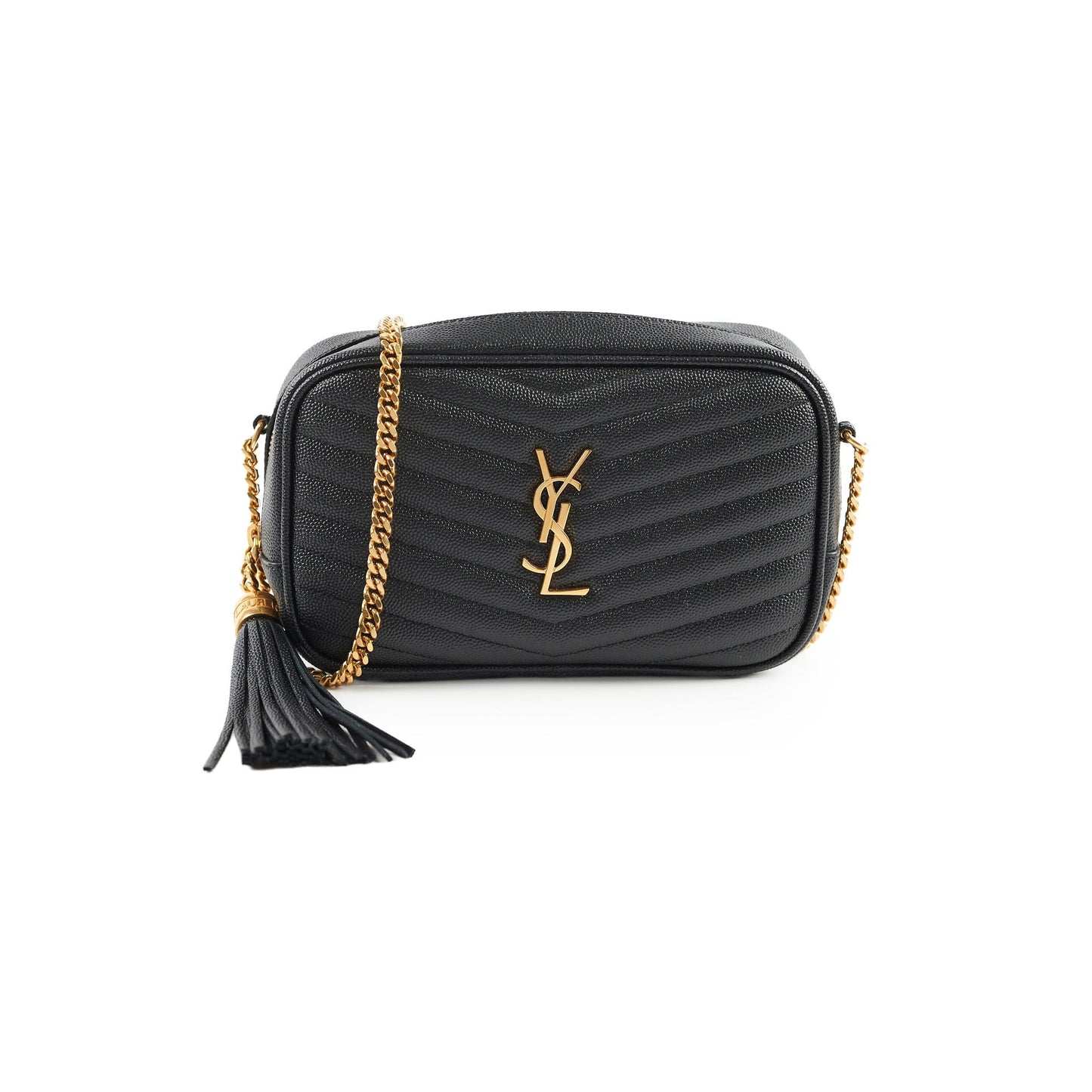 YSL Saint Laurent Lou Camera Crossbody Bag Black Mini