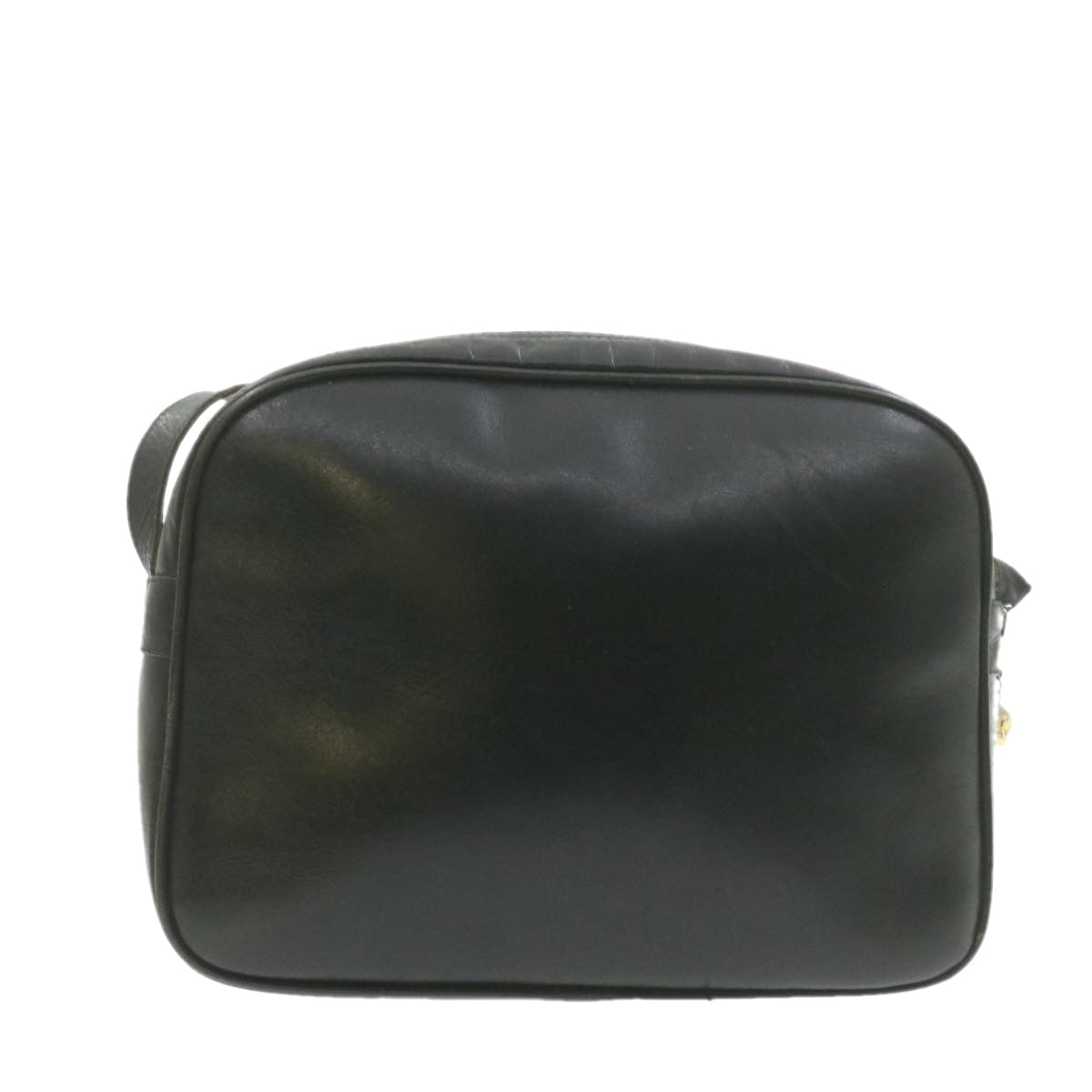 Luxury Horse Carriage Macadam Shoulder Bag Am Leather Black