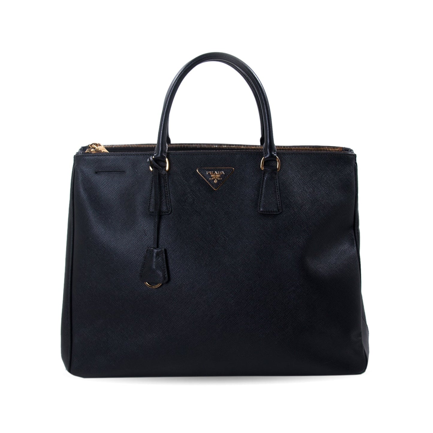 Prada Extra Lux Galleria Double Tote Large Zip Tote Bag