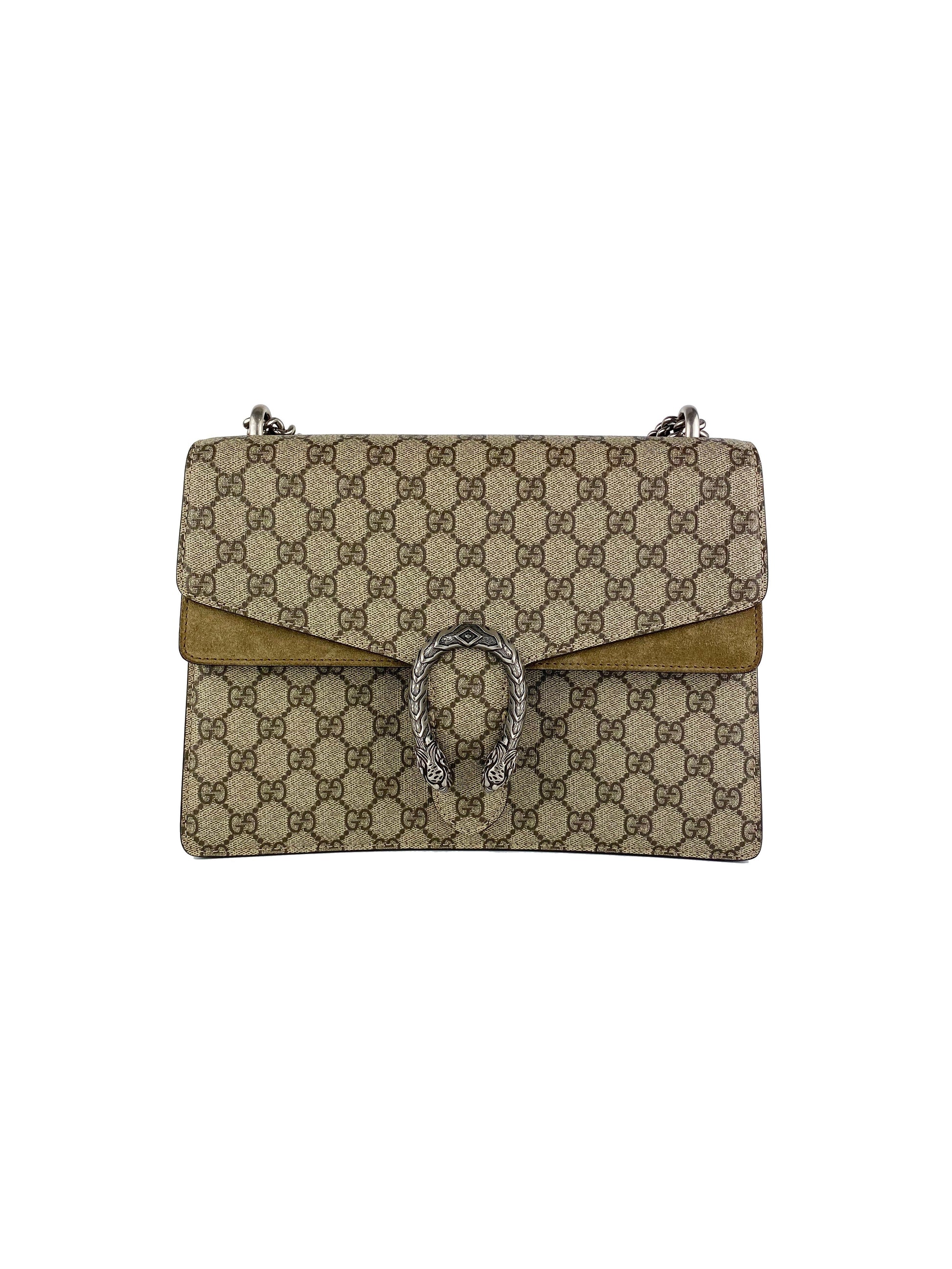 Gucci Dionysus Bag with Taupe Suede Trim