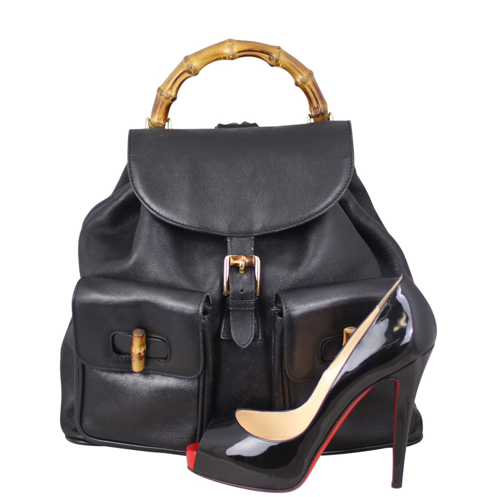 Gucci Bamboo Leather Backpack Large