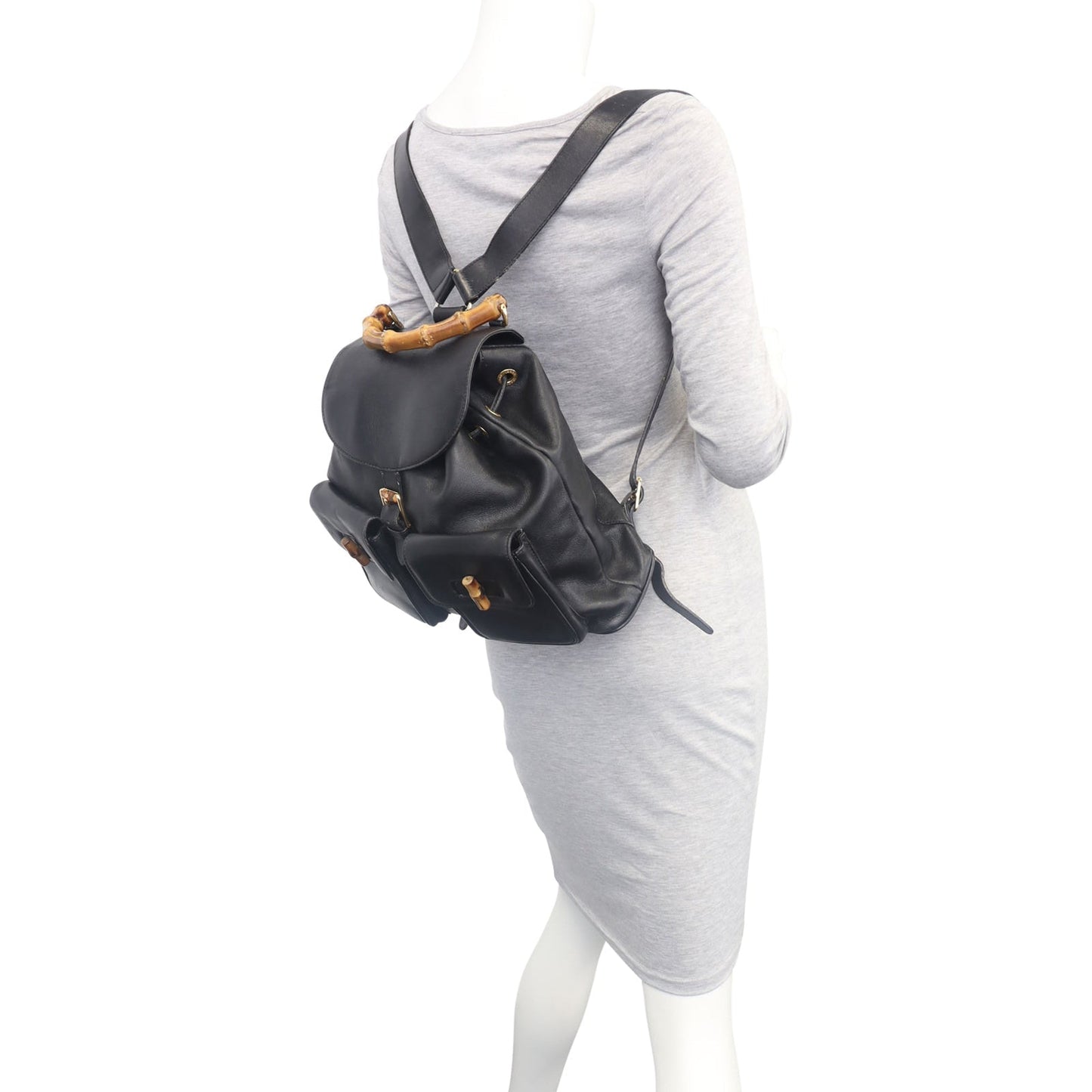 Gucci Bamboo Leather Backpack Large