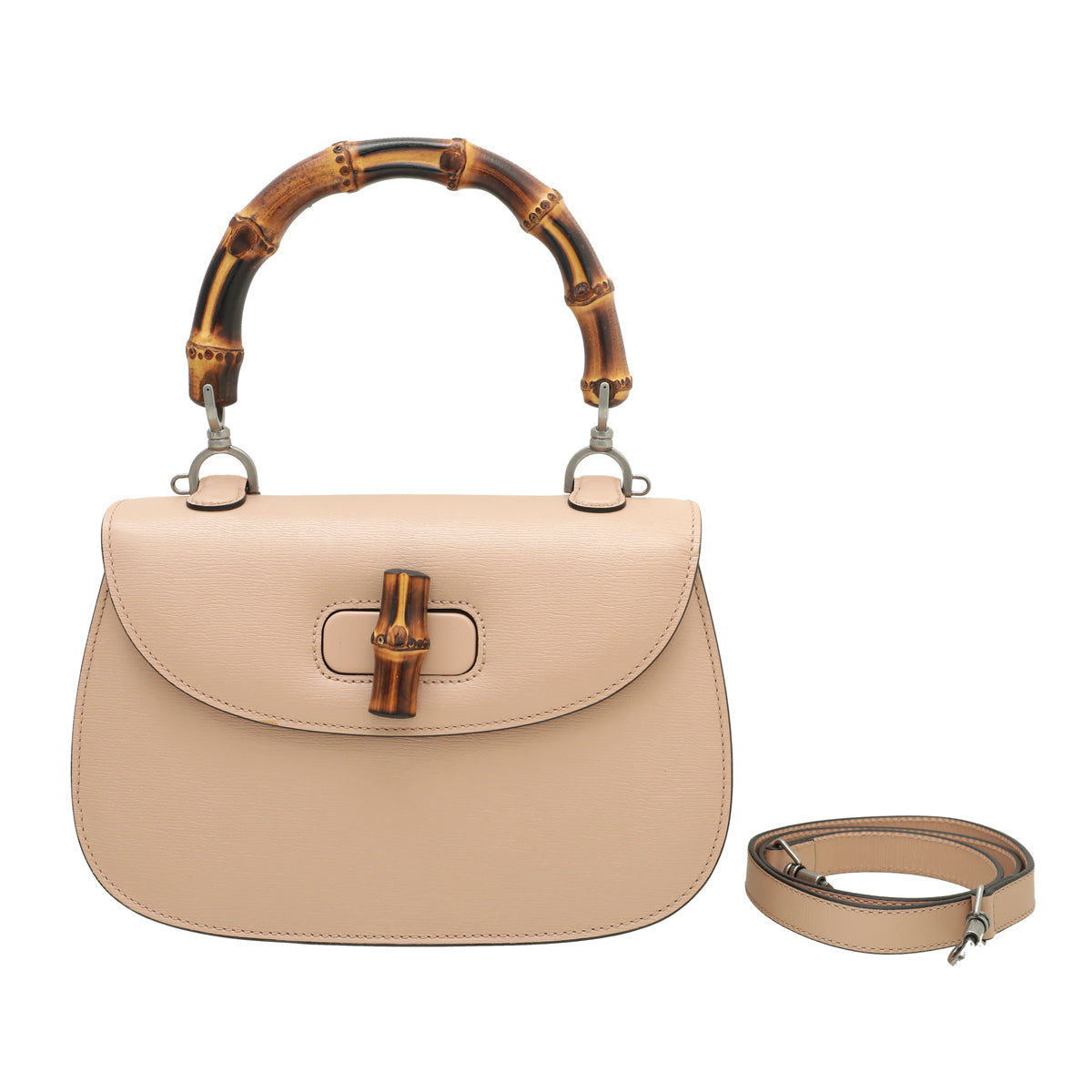 Gucci Blush Pink Bamboo Top Handle Bag