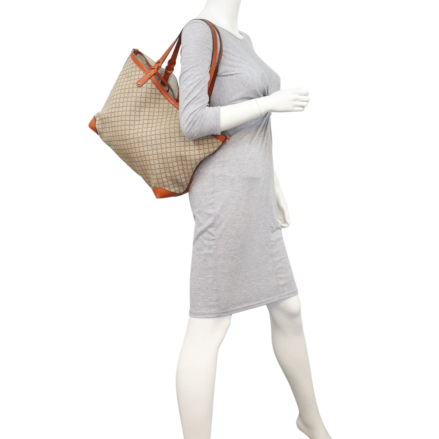 Gucci Diamante Canvas Craft Tote with Pouch