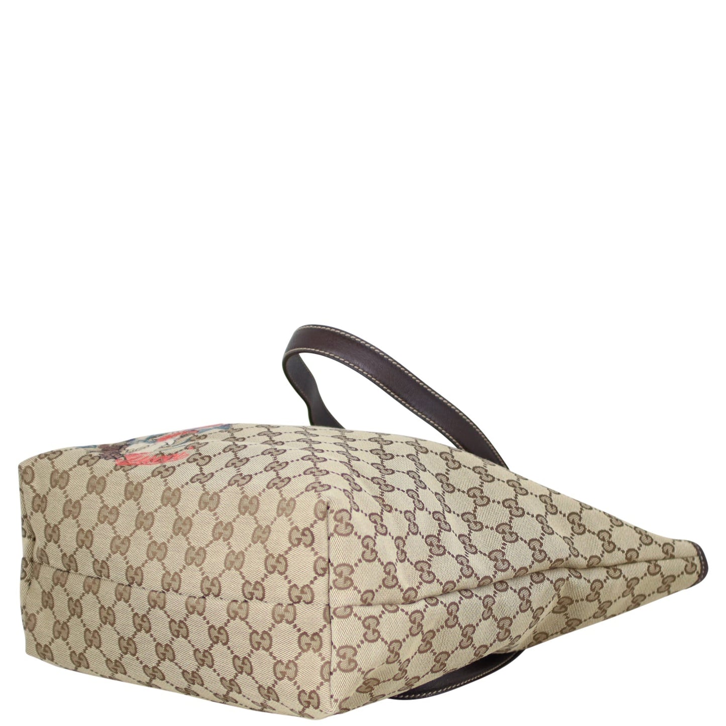 Gucci GG Canvas Embroidered Mushroom Vertical Tote